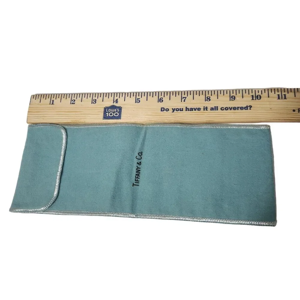 VINTAGE TIFFANY & CO DUST BAG JEWELRY BLUE CLOTH POUCH WATCH NECKLACE FLATWARE